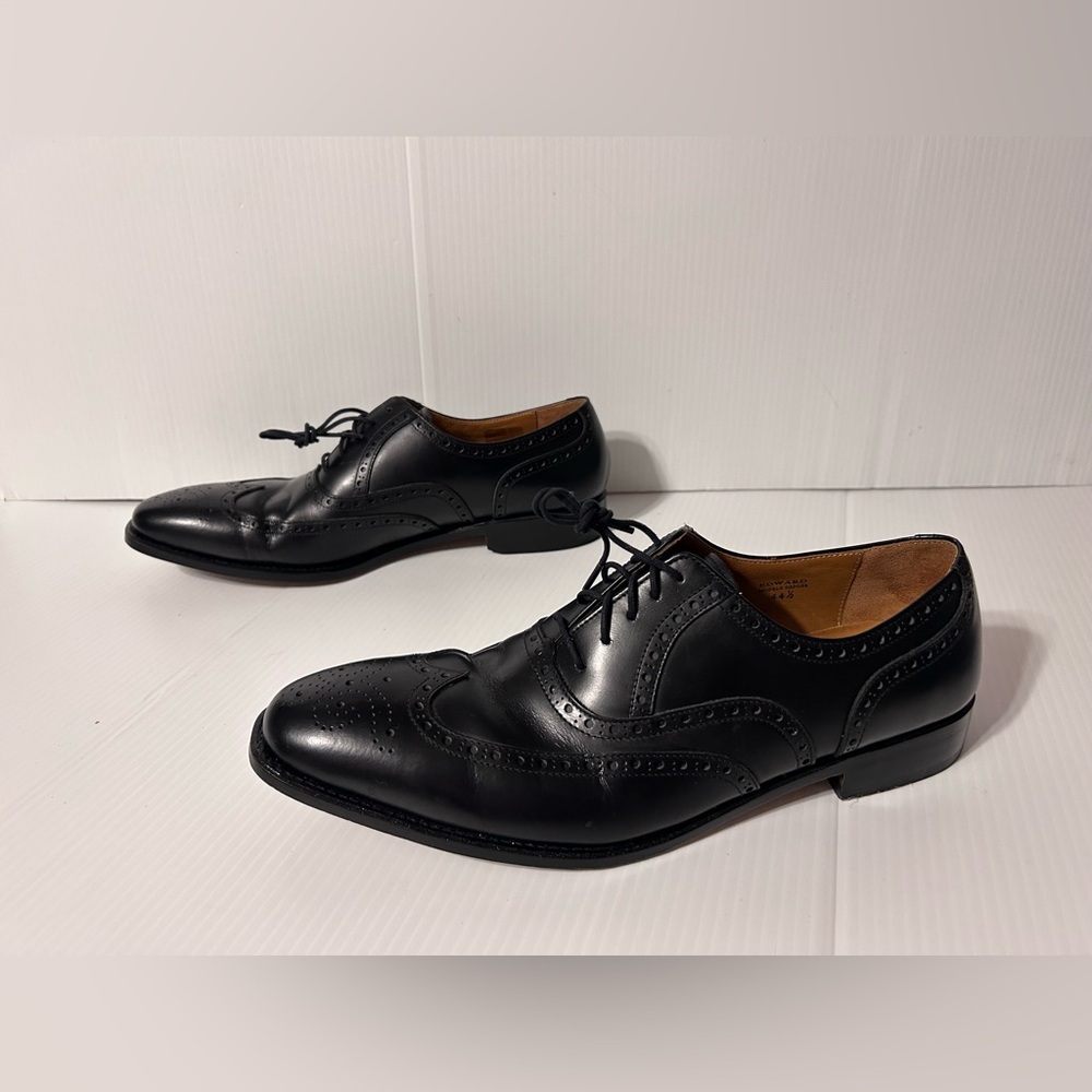 Bexley black leather Oxford dress shoe men size 44 1/2 EU / US 11